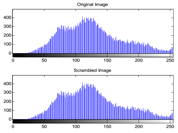 Histogram of Arnold's Scrambled Image - https://free-thesis.com